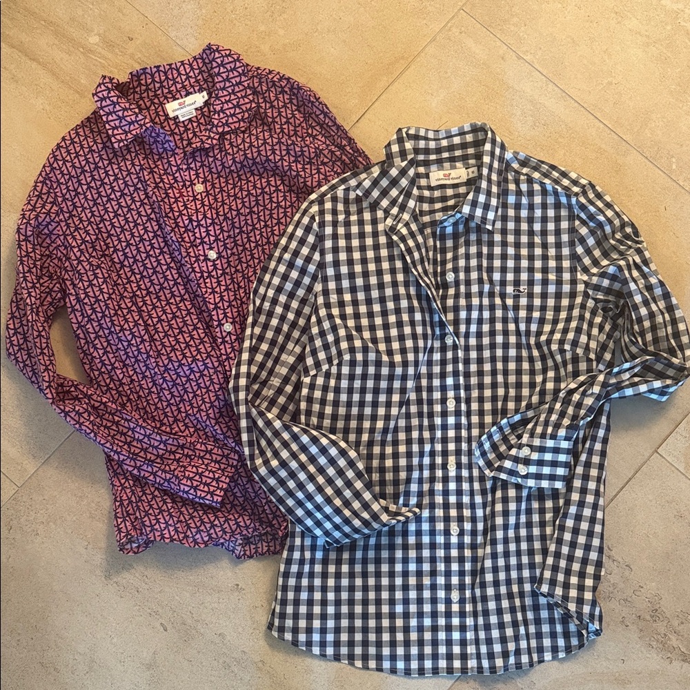 2 Vineyard Vines nautical Long Sleeve Tops